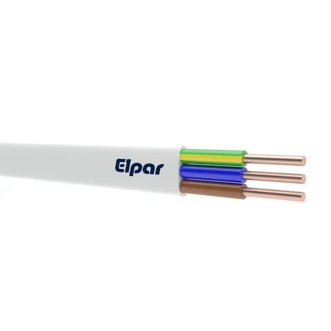 Przewód HDHp-J 3x2,5 MM2 (B2ca) 450/750V, biały bezhalogenowy, szpula 1000m; ELPAR