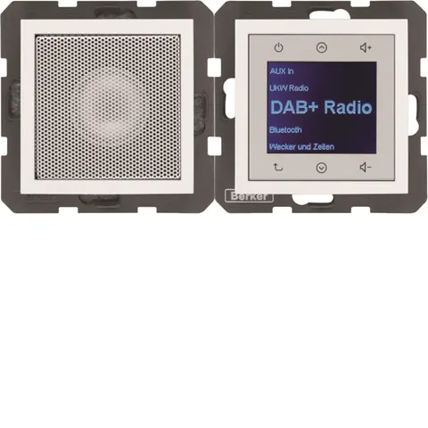 B.x Radio Touch DAB+, Bluetooth z głośnikiem biały połysk