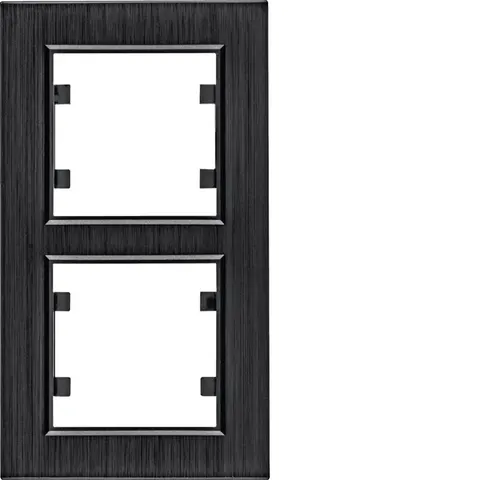 lumina passion Ramka 2-krotna pionowa, aluminium czarne WL9123