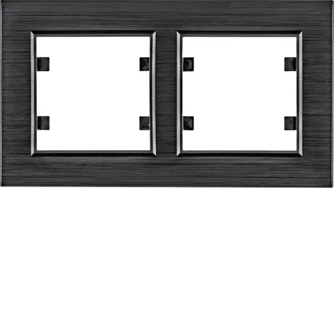 lumina passion Ramka 2-krotna pozioma, aluminium czarne