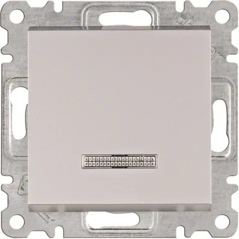 LUMINA Łącznik schodowy podświetlany 10A 250V moduł srebrny; WL0222 HAGER