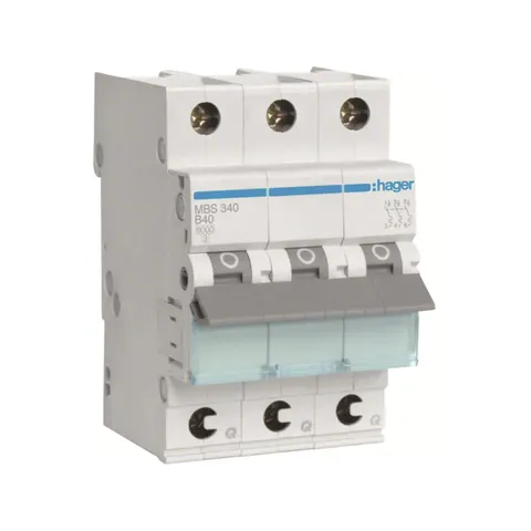 Wyłącznik nadprądowy 3P B 40A 6kA Quick Connect, MCB; MBS340 HAGER