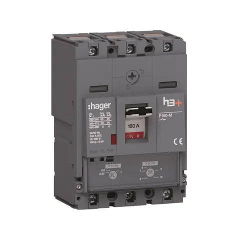 MCCB Wyłącznik mocy h3+ P160 3P 160A 50kA TM