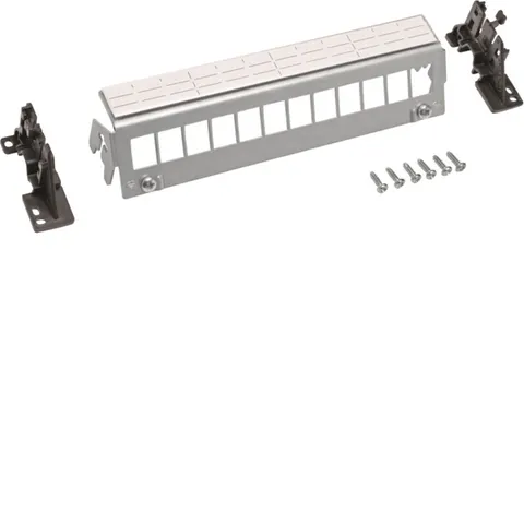 Patch Panel 12M Keystone, bez modułów, szyna TS lub płyta montażowa