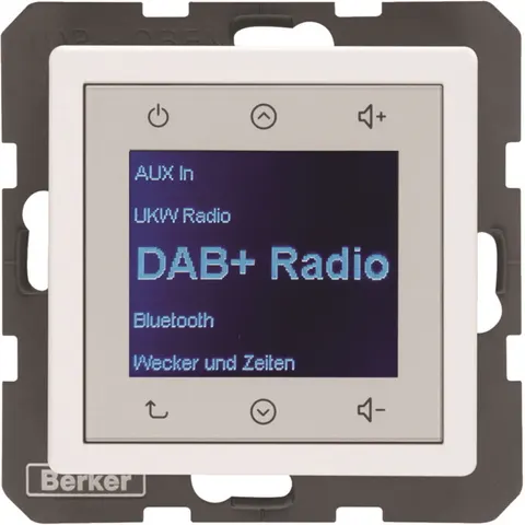 Q.x Radio Touch DAB+ biały aksamit