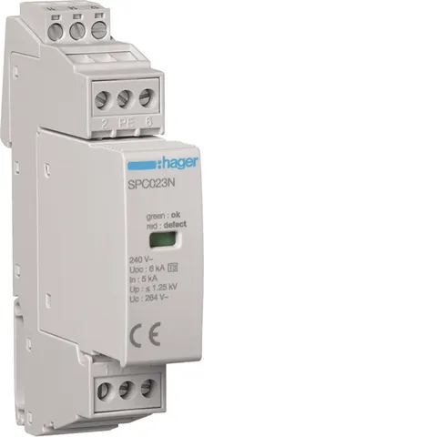 SPD T3 2P sieć TN-S In=3kA Up?1,25kV styk