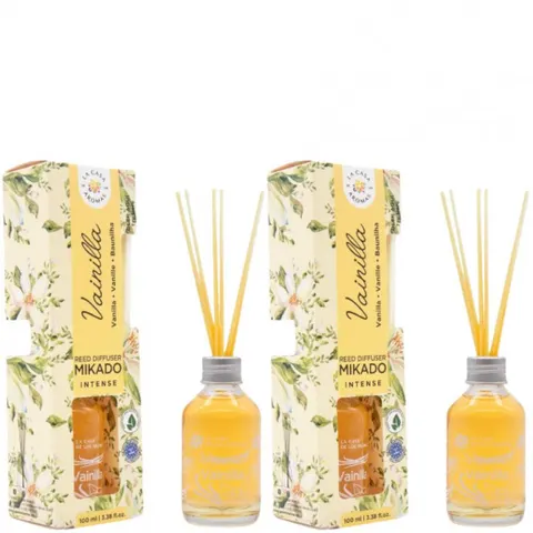 LA CASA DE LOS AROMAS INTENSO Patyczki zapachowe WANILIA 100 ml, pakiet 2 opakowań