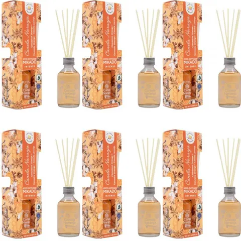 LA CASA DE LOS AROMAS INTENSO Patyczki zapachowe CYNAMON-POMARAŃCZA 100 ml, pakiet 6 opakowań