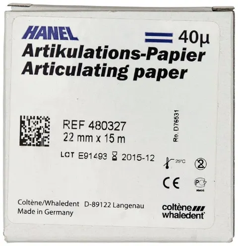 Kalka Hanel 40u niebieska dwustronna rolka 22mmx15m (papier artykulacyjny)