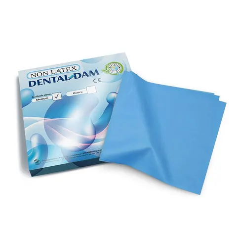 Koferdam guma bezlateksowa Dental-Dam średnia niebieska