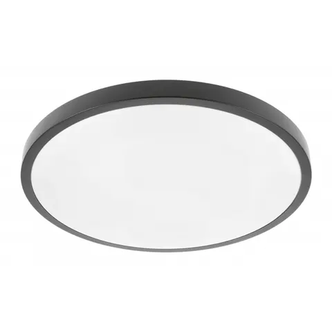 Plafoniera ATOL, LED, 32W, 2560lm, 3000K, AC220-240V, IP54, O400mm, czarny
