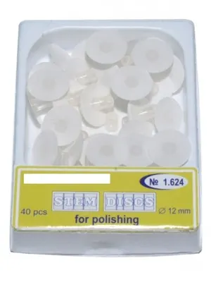 Dyski polerujące z trzonkiem 40szt. 12mm białe + 3 mandrelki