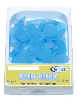 Dyski polerujące z trzonkiem 40szt. 12mm niebieskie + 3 mandrelki
