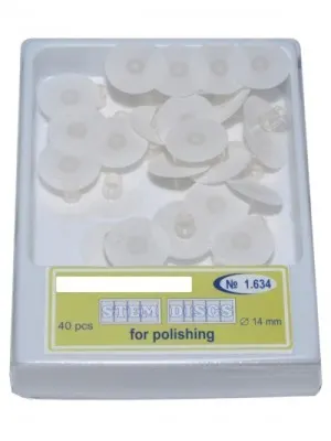 Dyski polerujące z trzonkiem 40szt. 14mm białe + 3 mandrelki