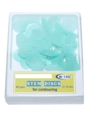 Dyski polerujące z trzonkiem 40szt. 14mm zielone + 3 mandrelki