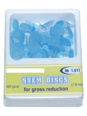 Dyski polerujące z trzonkiem 40szt. 8mm niebieskie + 3 mandrelki