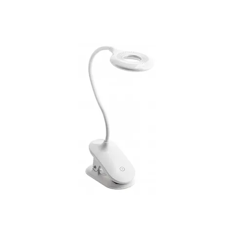 Lampka biurkowa RINGO, 4W, 200lm, 3-CCT, 5 VDC, 1A, bateria 1200mAh, ściemnialna, biały