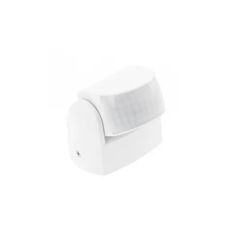 Czujnik ruchu CR-9 mini, max.1200W, AC220-240V, kąt 180°/360°, zasięg 12m, IP65, biały