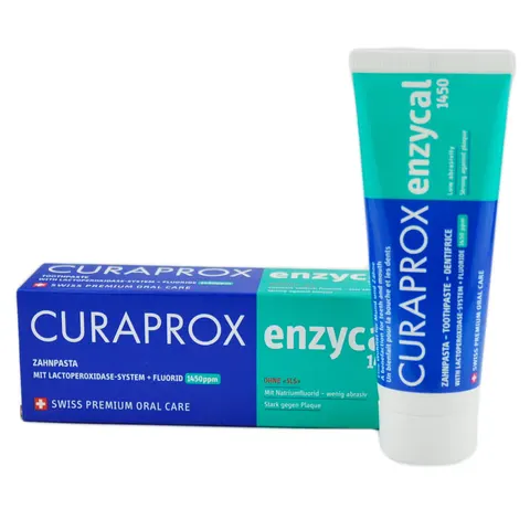Curaprox pasta do zębów Enzycal 75ml zawiera 1450ppm fluoru