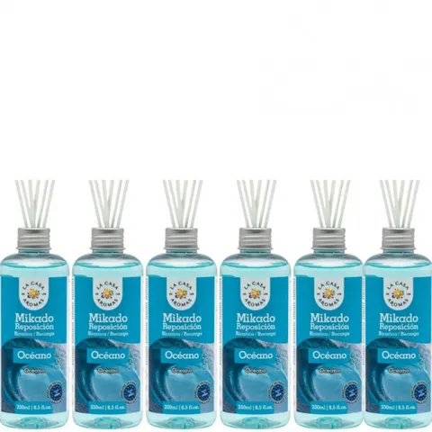 LA CASA DE LOS AROMAS INTENSO Olejek zapachowy OCEAN, 250 ml zapas, pakiet 6 opakowań