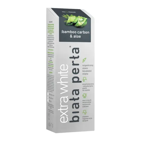 BIAŁA PERŁA Czarna pasta wybielająca do zębów :bamboo carbon & aloe 75ml