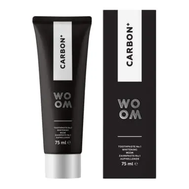 WOOM CARBON + - wybielająca czarna pasta z aktywnym węglem 75ml
