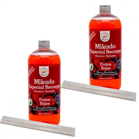 LA CASA DE LOS AROMAS INTENSO Płyn zapachowy CZERWONE OWOCE 500 ml, pakiet 2 opakowań