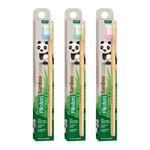 PIKSTERS Bamboo CLASSIC - bambusowa szczoteczka do zębów