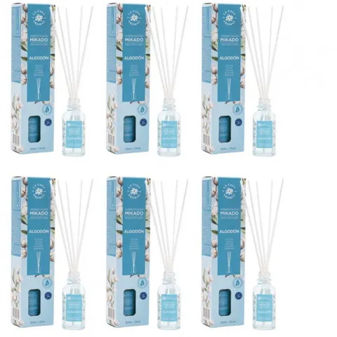 LA CASA DE LOS AROMAS Patyczki zapachowe BAWEŁNA 30 ml, pakiet 6 opakowań