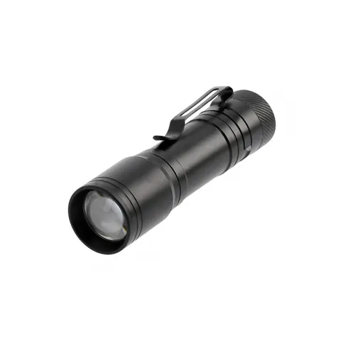 Latarka LED na baterie 1xAA, 3W, 200lm, 6400K, 250m, IP44, czarny