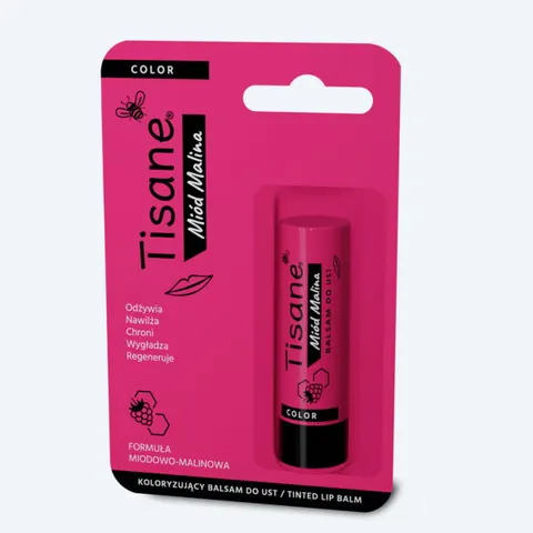 TISANE MIÓD MALINA, balsam koloryzujący do ust, 5,1g