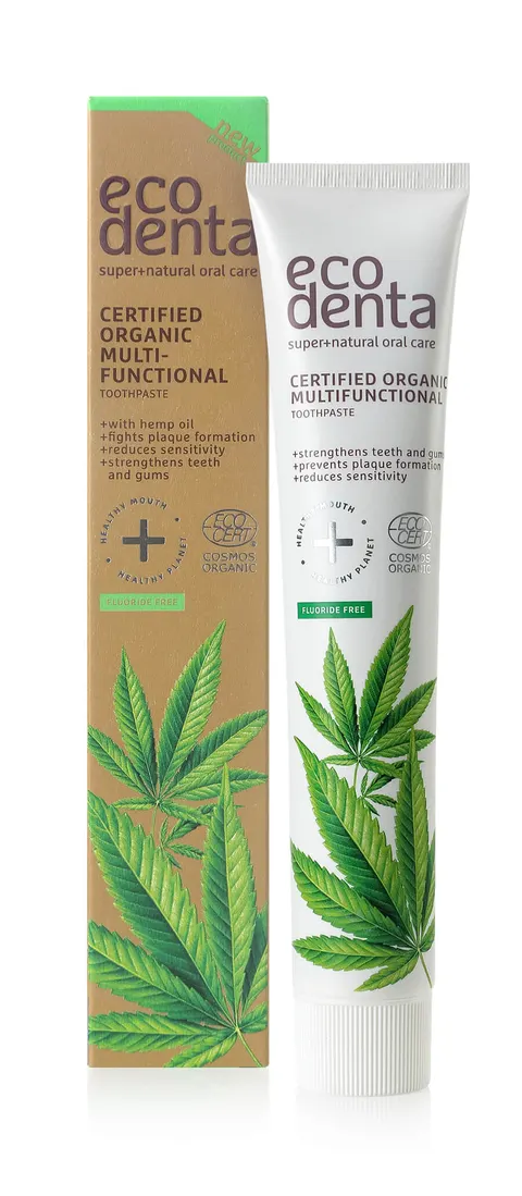ECODENTA Organic Pasta do zębów MULTI-FUNCTIONAL - wielofunkcyjna z olejem konopnym 75ml