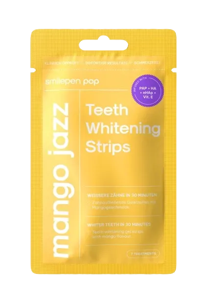 Smilepen Pop "Mango Jazz" Whitening Strips, zestaw pasków do wybielania zębów (7x2)