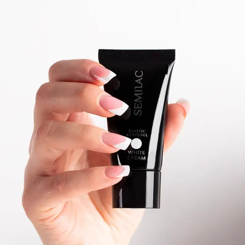 Semilac Akrylożel Elastic Acrylgel White Cream 30g