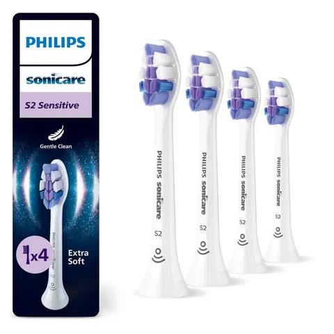 SONICARE Philips końcówki do szczoteczki SENSITIVE S2 (4szt.) - HX6054/87
