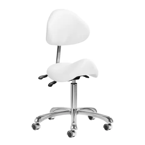 Taboret, krzesło typu siodło 1004 Giovanni biały