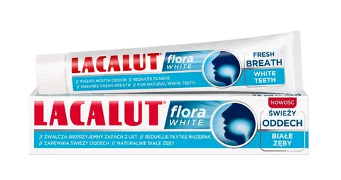 LACALUT Pasta do zębów FLORA WHITE odświeżająca oddech + białe zęby75 ml