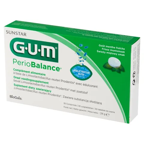 GUM Tabletki PerioBalance 30szt. - wspomaga leczenie chorób dziąseł