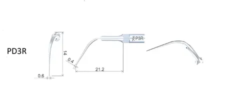 Końcówka do skalera PERIO Woodpecker PD3R (Satelec/NSK)