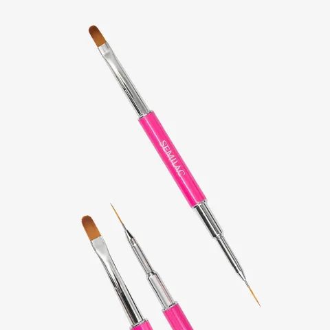 Semilac dwustronny pędzel Nail Brush 2in1