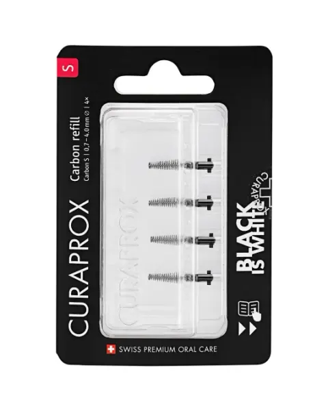 Curaprox Black is White carbon S 4x
