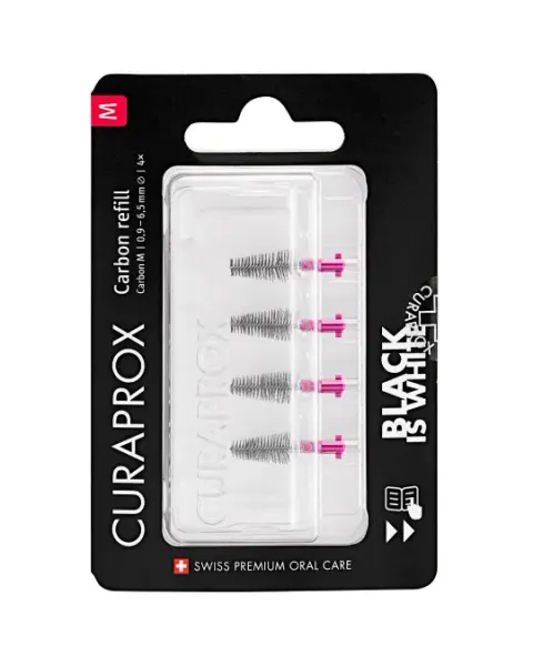 Curaprox Black is White carbon M refill 4x
