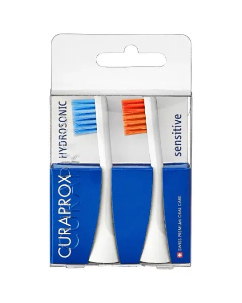 Curaprox Hydrosonic PRO Sensitive główki do szczoteczki dwupak blue/orange