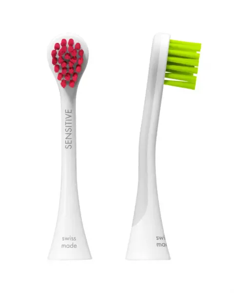 Curaprox Hydrosonic PRO Sensitive główki do szczoteczki dwupak magenta/zielony