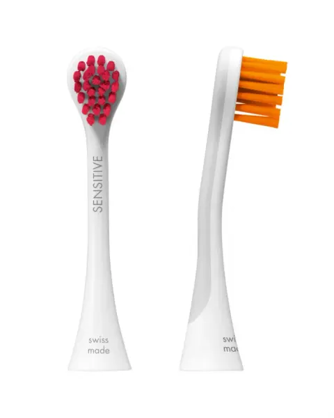 Curaprox Hydrosonic PRO Sensitive główki do szczoteczki dwupak magenta/pomarańczowy