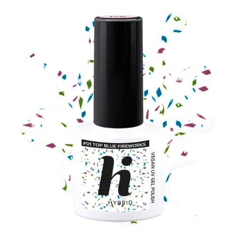 hi hybrid Top No Wipe Blue Fireworks #01 - 5ml