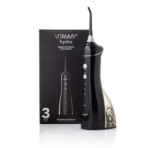 VITAMMY HYDRA CZARNY Irygator dentystyczny bezprzewodowy, 3 tryby pracy