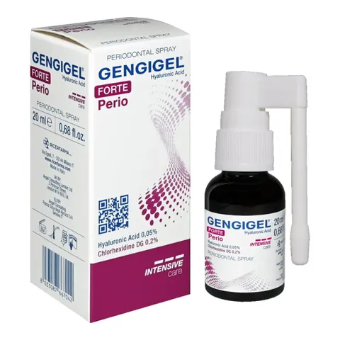 GENGIGEL Perio INTENSIVE CARE 0,05% HA oraz 0,20% CHX Spray 20ml - spray z kwasem hialuronowym i chorheksydyną