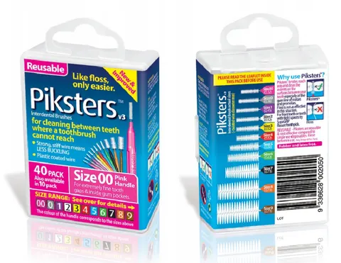 PIKSTERS Regular szczoteczki międzyzębowe 40 szt. BOX Size 0