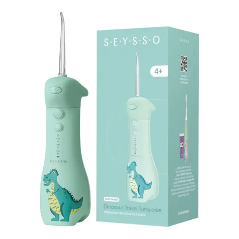 SEYSSO Kids DINOSAUR Blue - bezprzewodowy irygator do zębów dla dzieci
